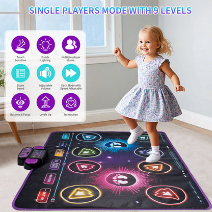 Electronic Dance Mat for Kids - 9 Levels, Double Player