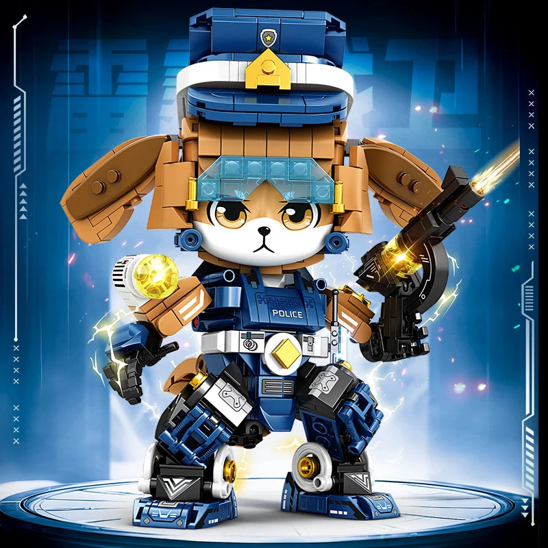 Mechanical Panda & Zodiac Building Blocks Christmas Gift Set