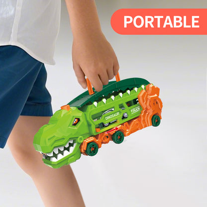 Dinosaur Truck with Race Track - Transforms to T-Rex & Trike