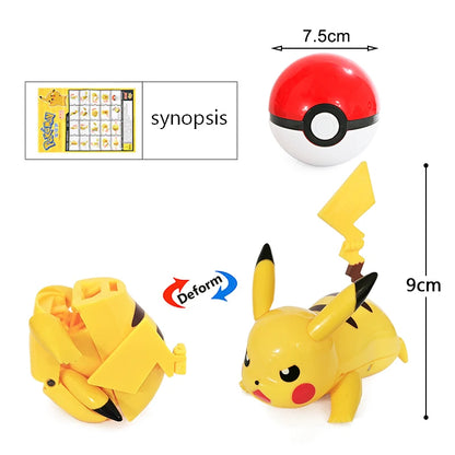 Transforming Pocket Monster Pokeball Toy - Pikachu, Mewtwo, and more