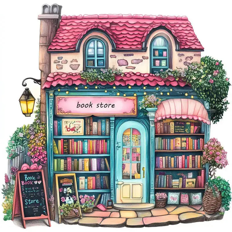 DIY Diamond Mosaic Book: Store House Landscape Art