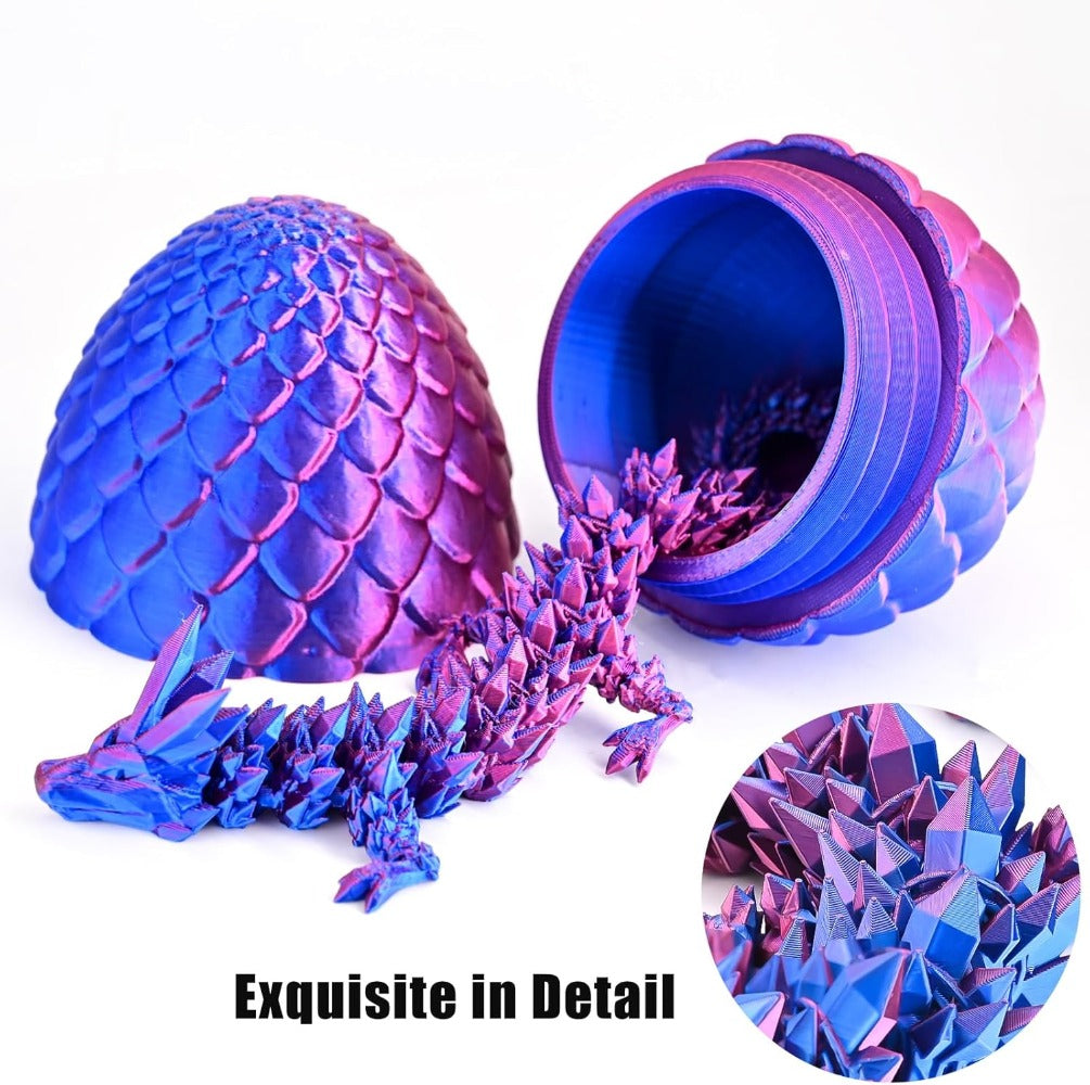 3D Printed Dragon Egg & Articulated Dragon Model Toy