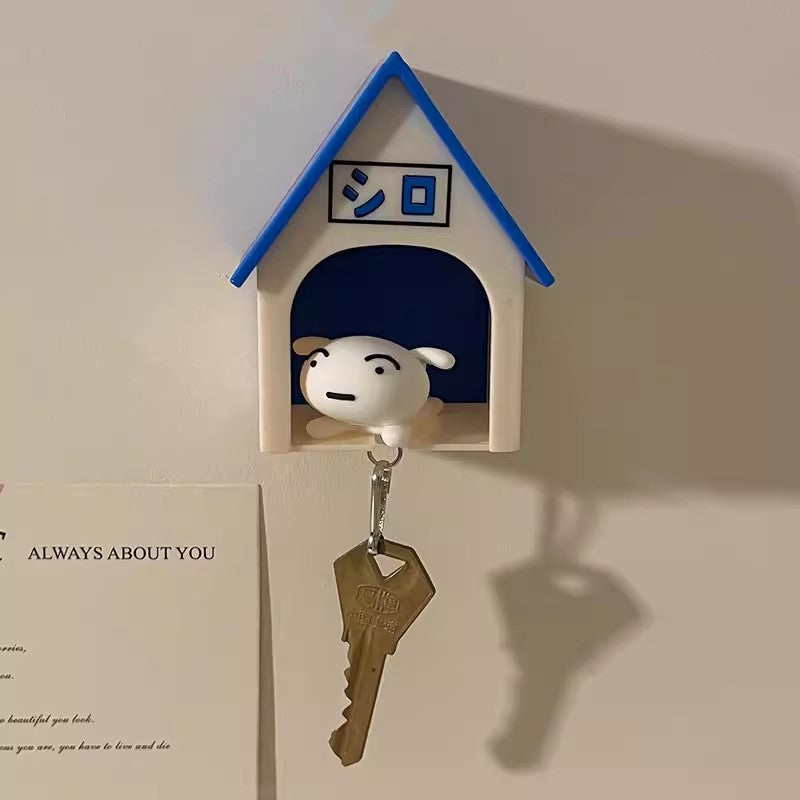 Crayon Shin-Chan Key Rack - Nohara Shiro Anti-Loss Keychain