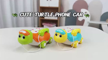 Interactive Musical Turtle Toy: Baby Phone & Piano Lights