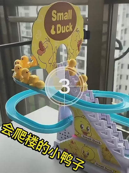 Duck Climbing Stairs Toy - Light-Up Educational Fun