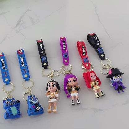 Kpop Demon Hunter Keychain – Anime Figure Charm for Bags & Keys